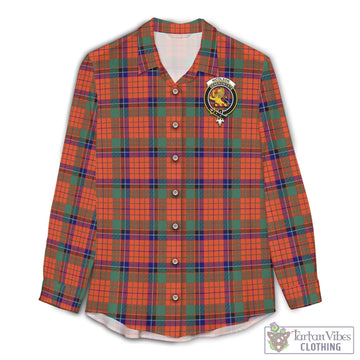 Nicolson Ancient Tartan Womens Casual Shirt with Family Crest