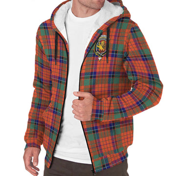 Nicolson Ancient Tartan Sherpa Hoodie with Family Crest