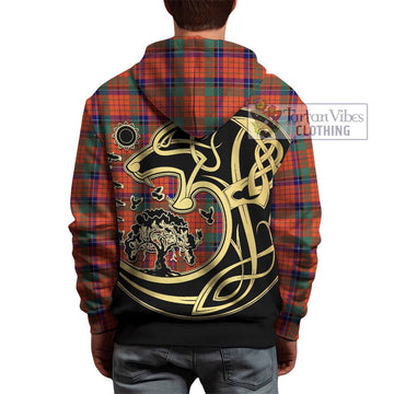 Nicolson Ancient Tartan Hoodie with Family Crest Celtic Wolf Style