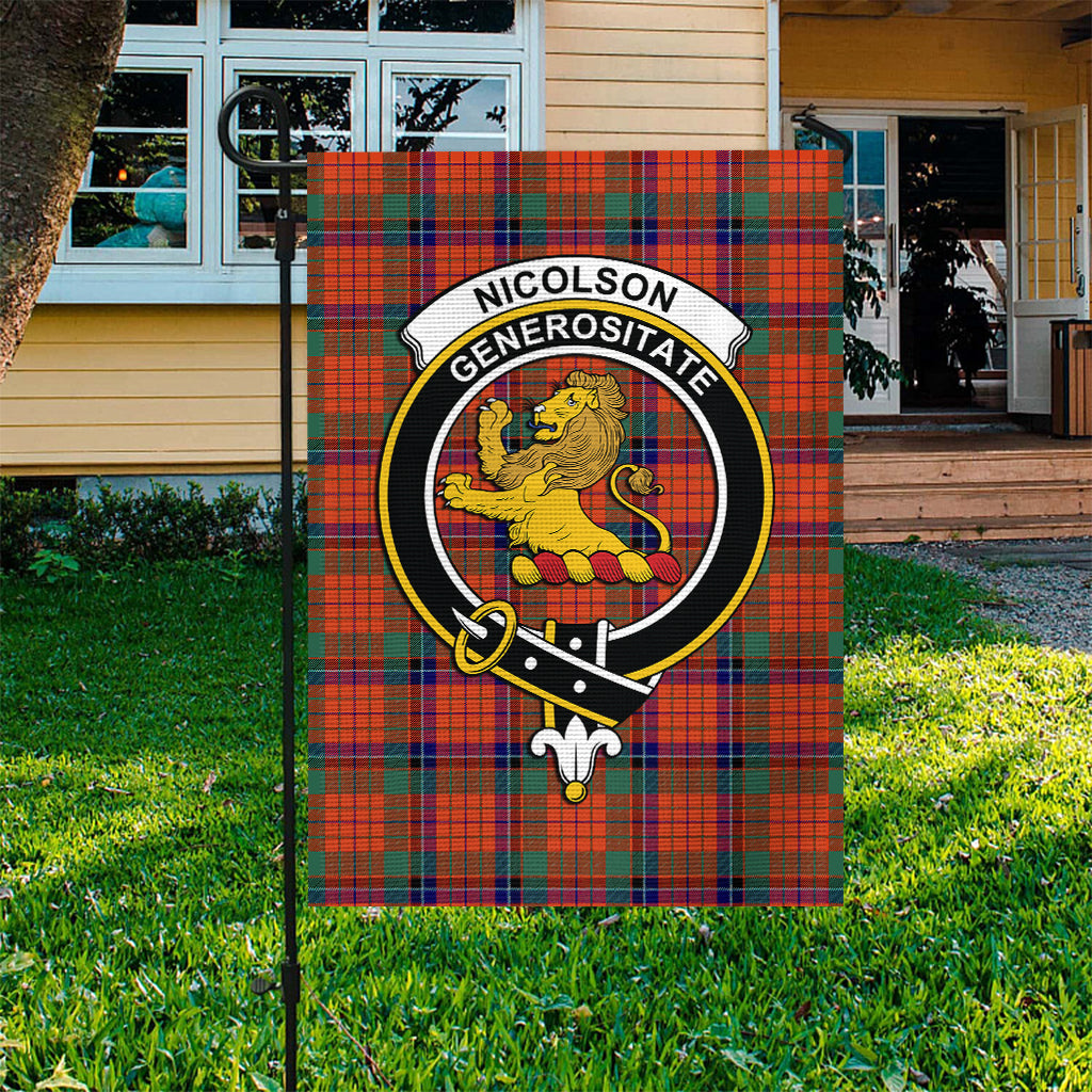 Nicolson Ancient Tartan Flag with Family Crest - Tartan Vibes Clothing