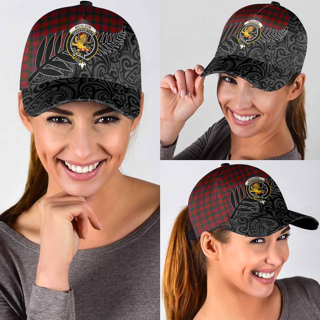 Nicolson Crest Tartan Classic Cap with New Zealand Silver Fern Half Style
