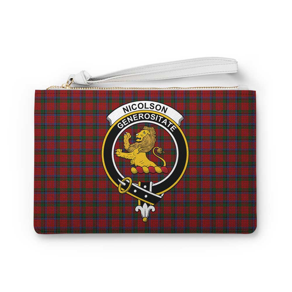 Tartan Vibes Clothing Nicolson Family Crest Tartan Clutch Bag
