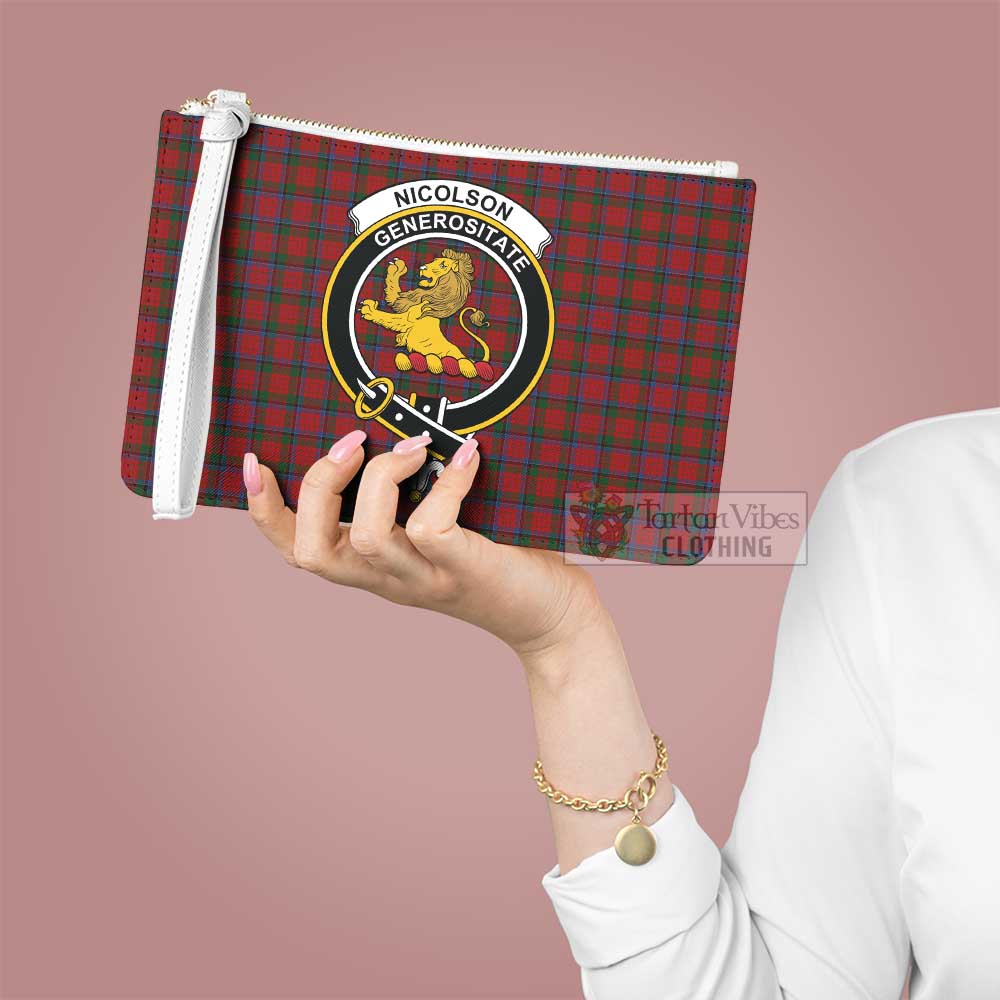 Tartan Vibes Clothing Nicolson Family Crest Tartan Clutch Bag
