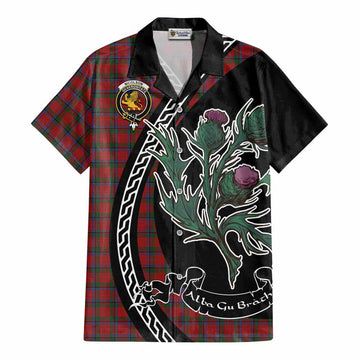 Nicolson Family Crest Tartan Cotton Hawaiian Shirt Alba Thistle Inspired - Tartan Vibes Clothing
