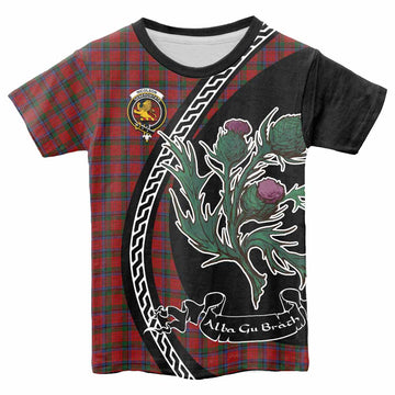 Nicolson Family Crest Tartan Kid T-shirt Alba Thistle Inspired - Tartan Vibes Clothing