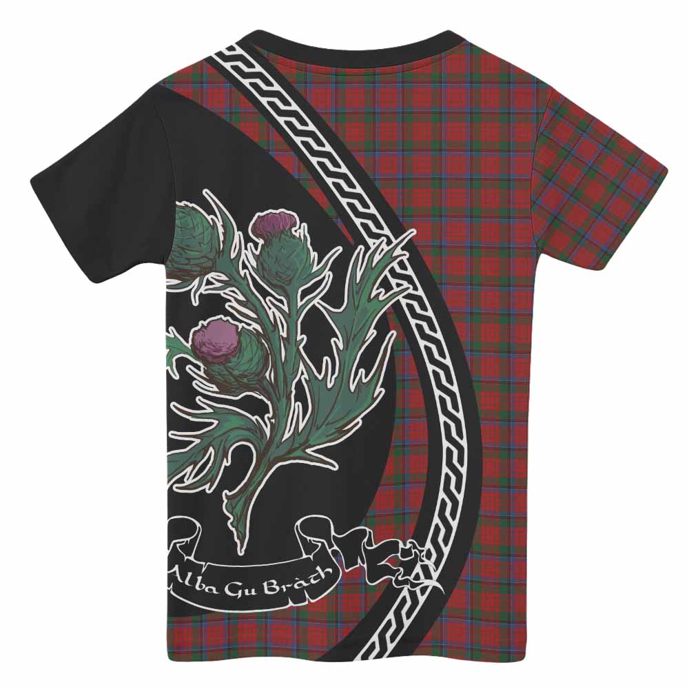 Nicolson Family Crest Tartan Kid T-shirt Alba Thistle Inspired - Tartan Vibes Clothing