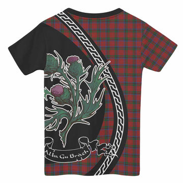Nicolson Family Crest Tartan Kid T-shirt Alba Thistle Inspired - Tartan Vibes Clothing