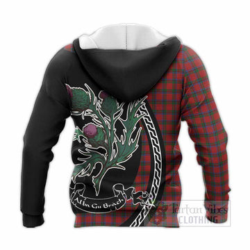 Nicolson Family Crest Tartan Knitted Hoodie Alba Thistle Inspired