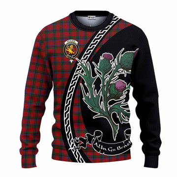 Nicolson Family Crest Tartan Knitted Sweater Alba Thistle Inspired - Tartan Vibes Clothing