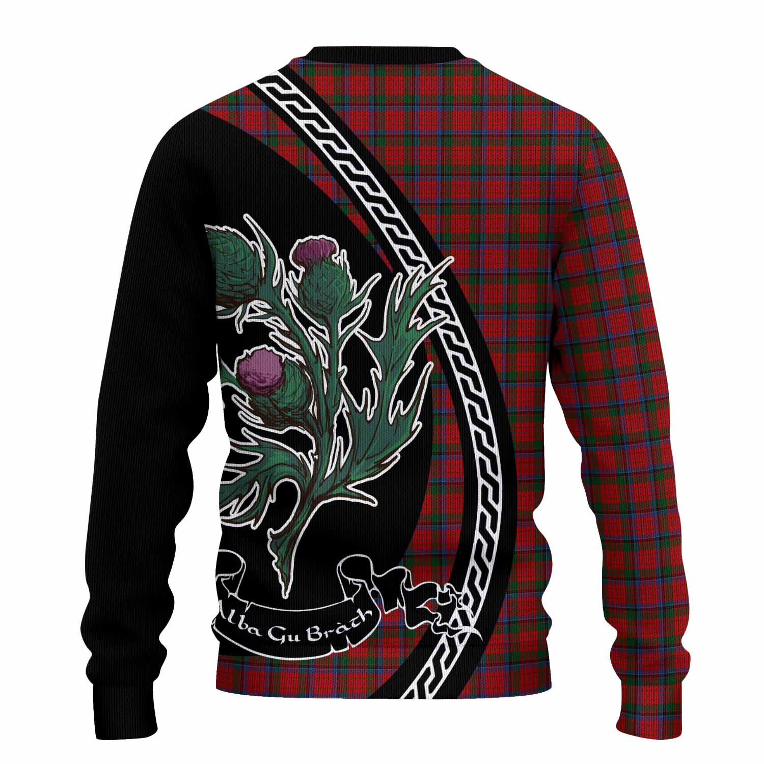 Nicolson Family Crest Tartan Knitted Sweater Alba Thistle Inspired - Tartan Vibes Clothing