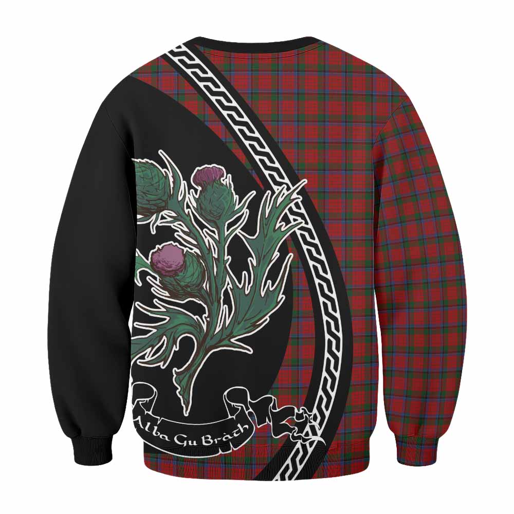 Nicolson Family Crest Tartan Sweatshirt Alba Thistle Inspired - Tartan Vibes Clothing