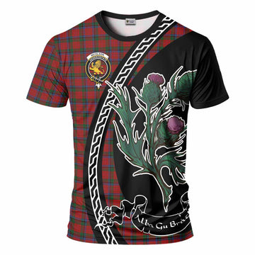 Nicolson Family Crest Tartan T-Shirt Alba Thistle Inspired - Tartan Vibes Clothing