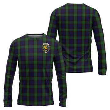 Nicolson Green Hunting Tartan Long Sleeve T-Shirt with Family Crest