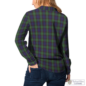 Nicolson Green Hunting Tartan Womens Casual Shirt