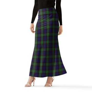 Nicolson Green Hunting Tartan Womens Full Length Skirt
