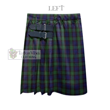 Nicolson Green Hunting Tartan Men's Pleated Skirt - Fashion Casual Retro Scottish Kilt Style