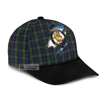 Nicolson Green Hunting Tartan Classic Cap with Family Crest In Me Style