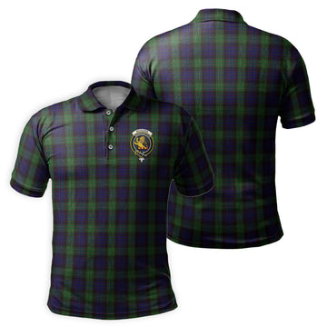 Nicolson Green Hunting Tartan Men's Polo Shirt with Family Crest