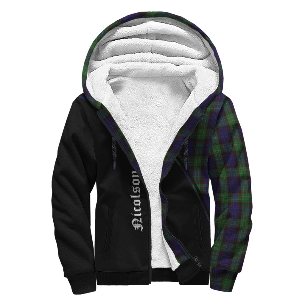 nicolson-green-hunting-tartan-sherpa-hoodie-with-family-crest-curve-style