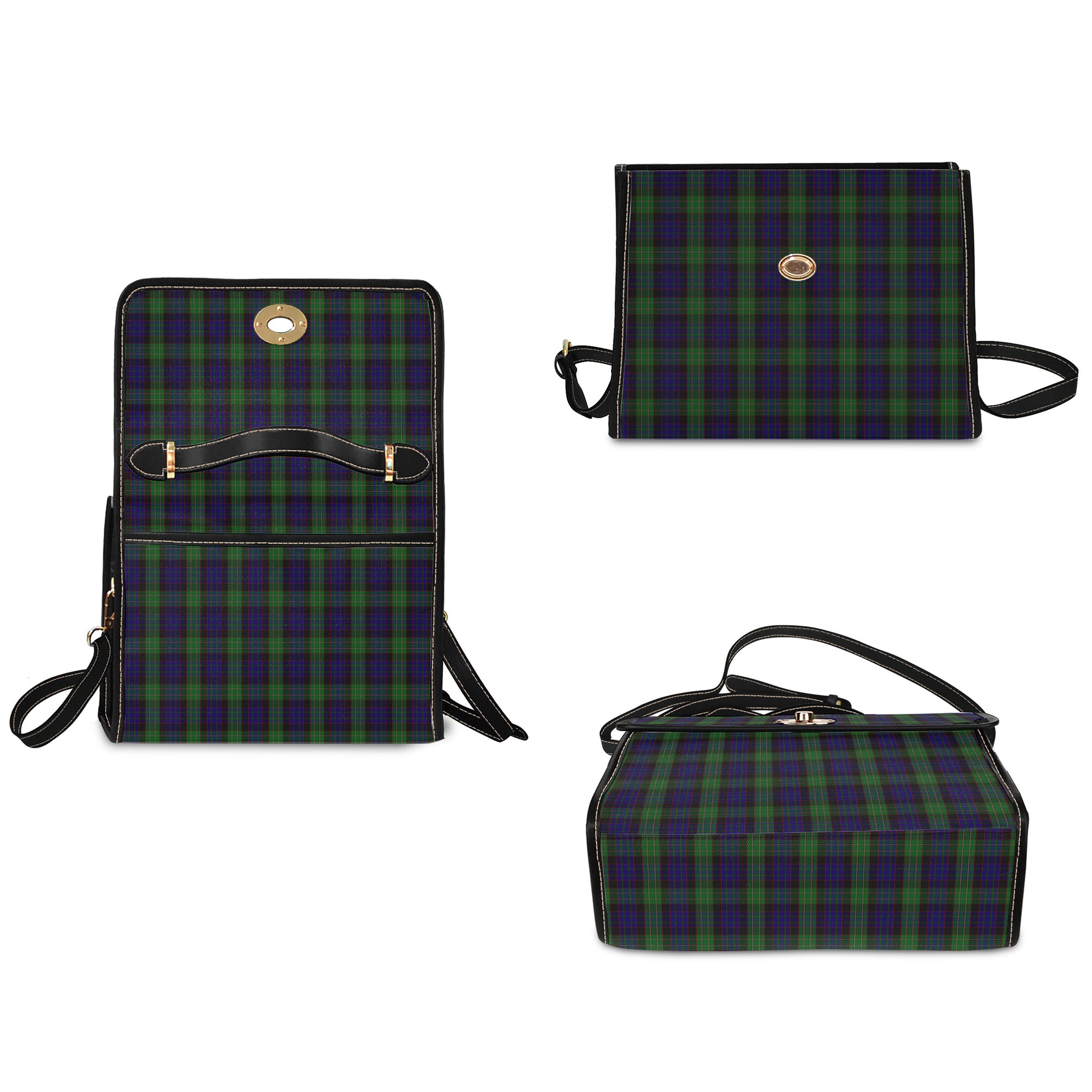 nicolson-green-hunting-tartan-leather-strap-waterproof-canvas-bag
