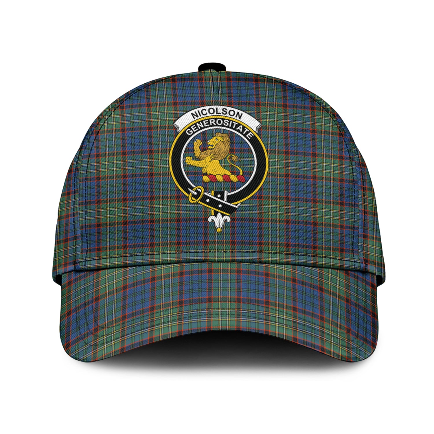 nicolson-hunting-ancient-tartan-classic-cap-with-family-crest