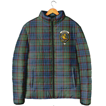 Nicolson Hunting Ancient Tartan Padded Jacket with Family Crest