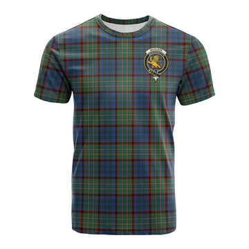 Nicolson Hunting Ancient Tartan T-Shirt with Family Crest