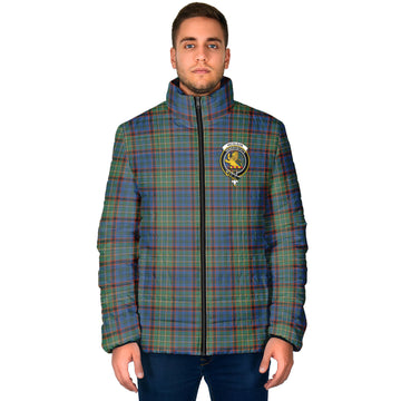 Nicolson Hunting Ancient Tartan Padded Jacket with Family Crest