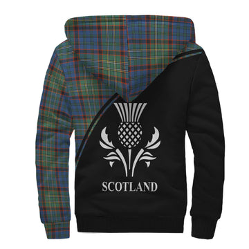 Nicolson Hunting Ancient Tartan Sherpa Hoodie with Family Crest Curve Style