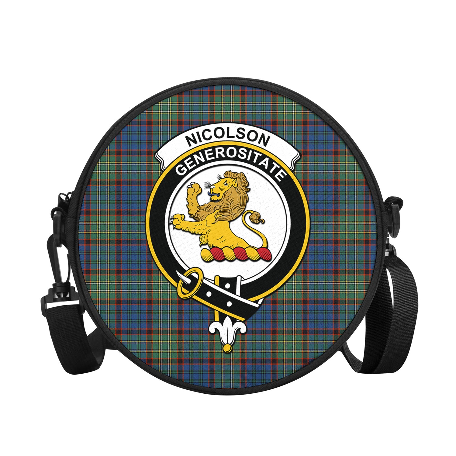 nicolson-hunting-ancient-tartan-round-satchel-bags-with-family-crest