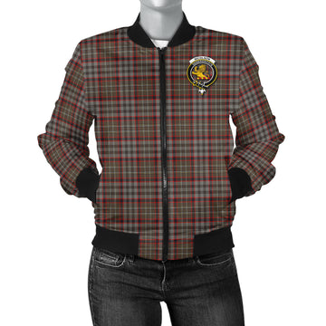 Nicolson Hunting Weathered Tartan Bomber Jacket with Family Crest