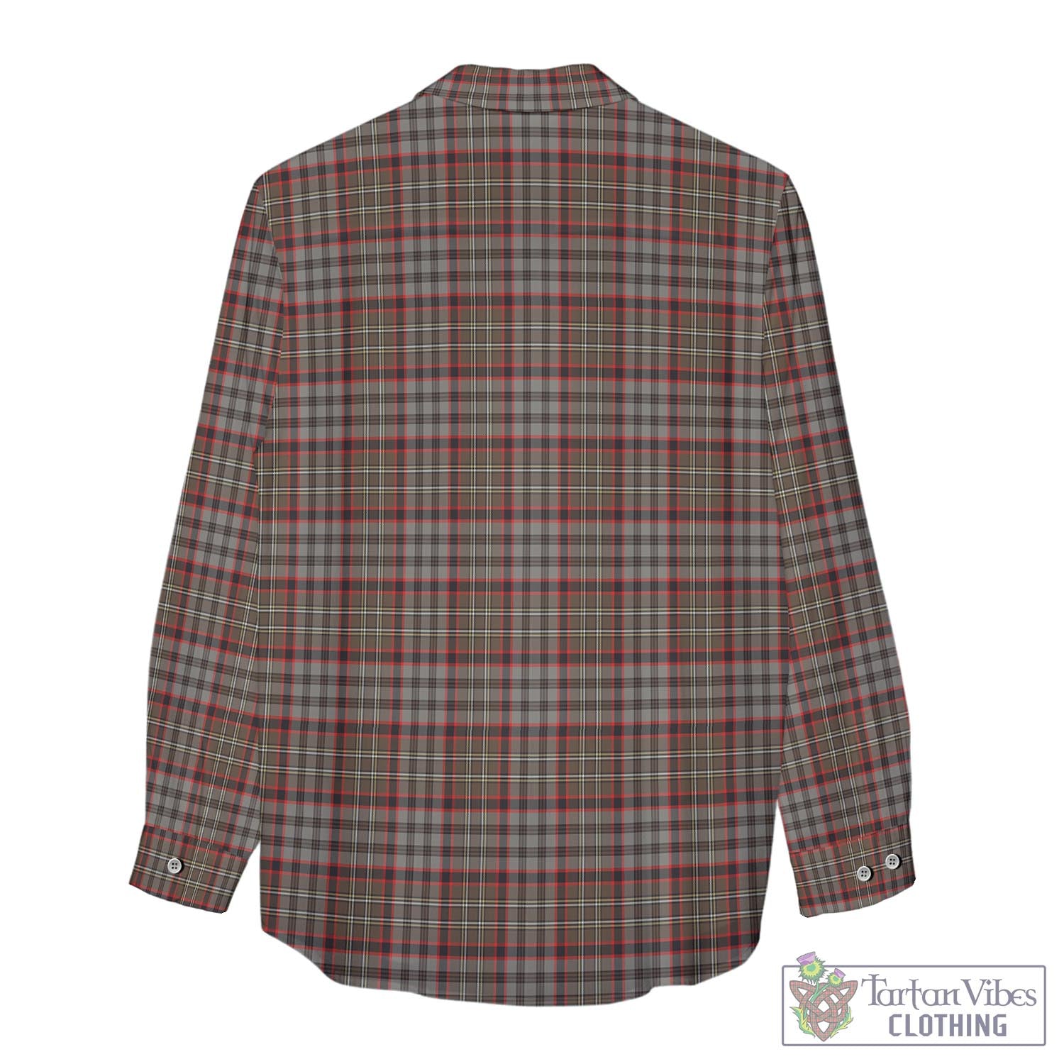 Tartan Vibes Clothing Nicolson Hunting Weathered Tartan Womens Casual Shirt with Family Crest