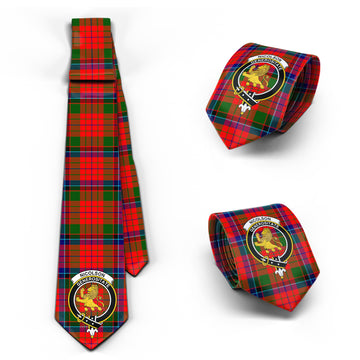 Nicolson Modern Tartan Classic Necktie with Family Crest