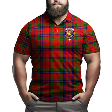 Nicolson Modern Tartan Men's Polo Shirt with Family Crest
