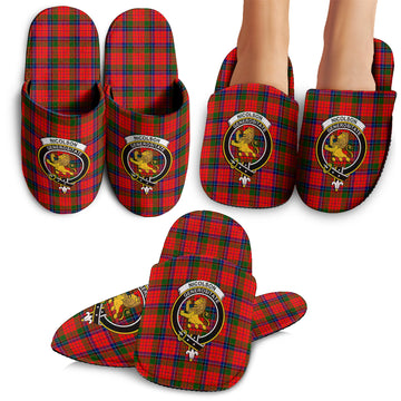Nicolson Modern Tartan Home Slippers with Family Crest