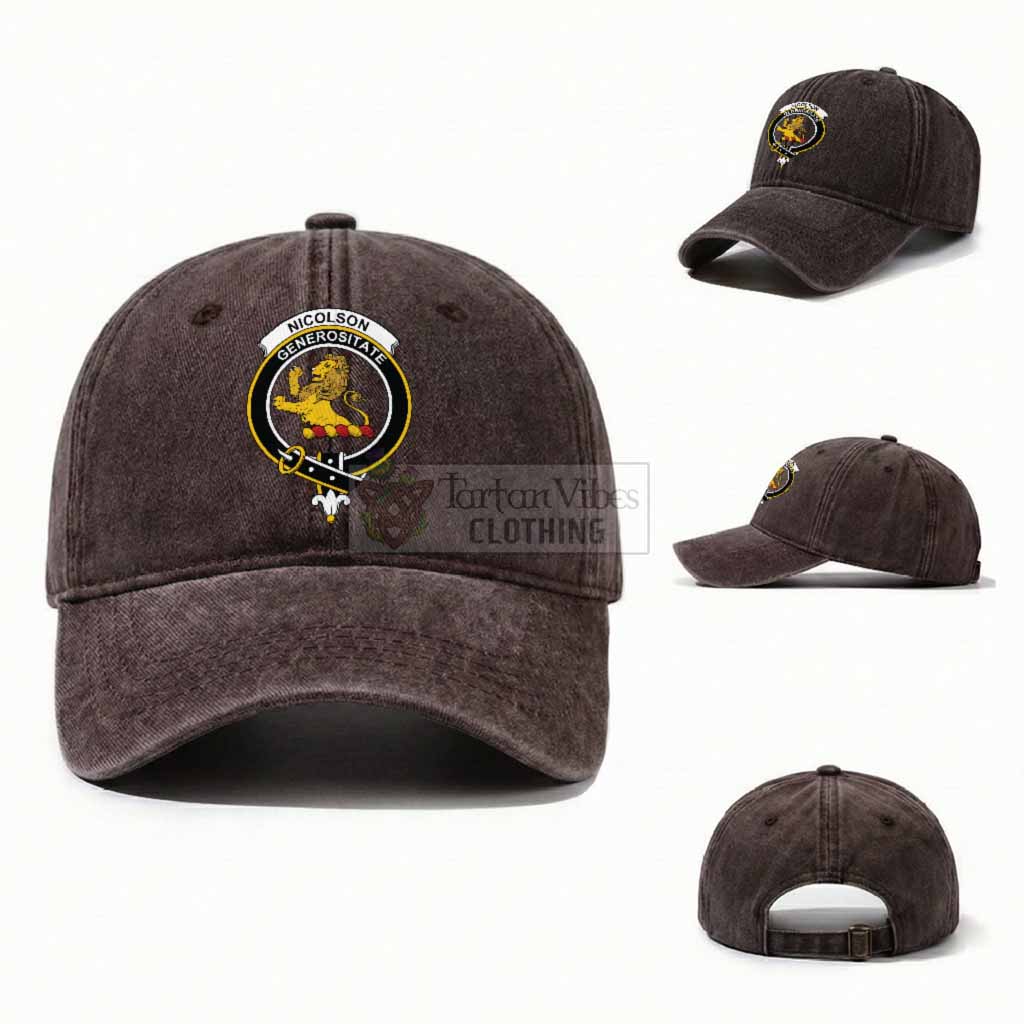 Nicolson Scottish Clan Crest Washed Baseball Cap