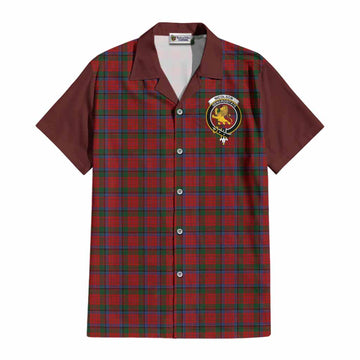 Nicolson Tartan Accent Cotton Hawaiian Shirt with Family Crest