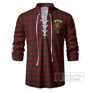Nicolson Tartan Accent Ghillie Shirt with Family Crest