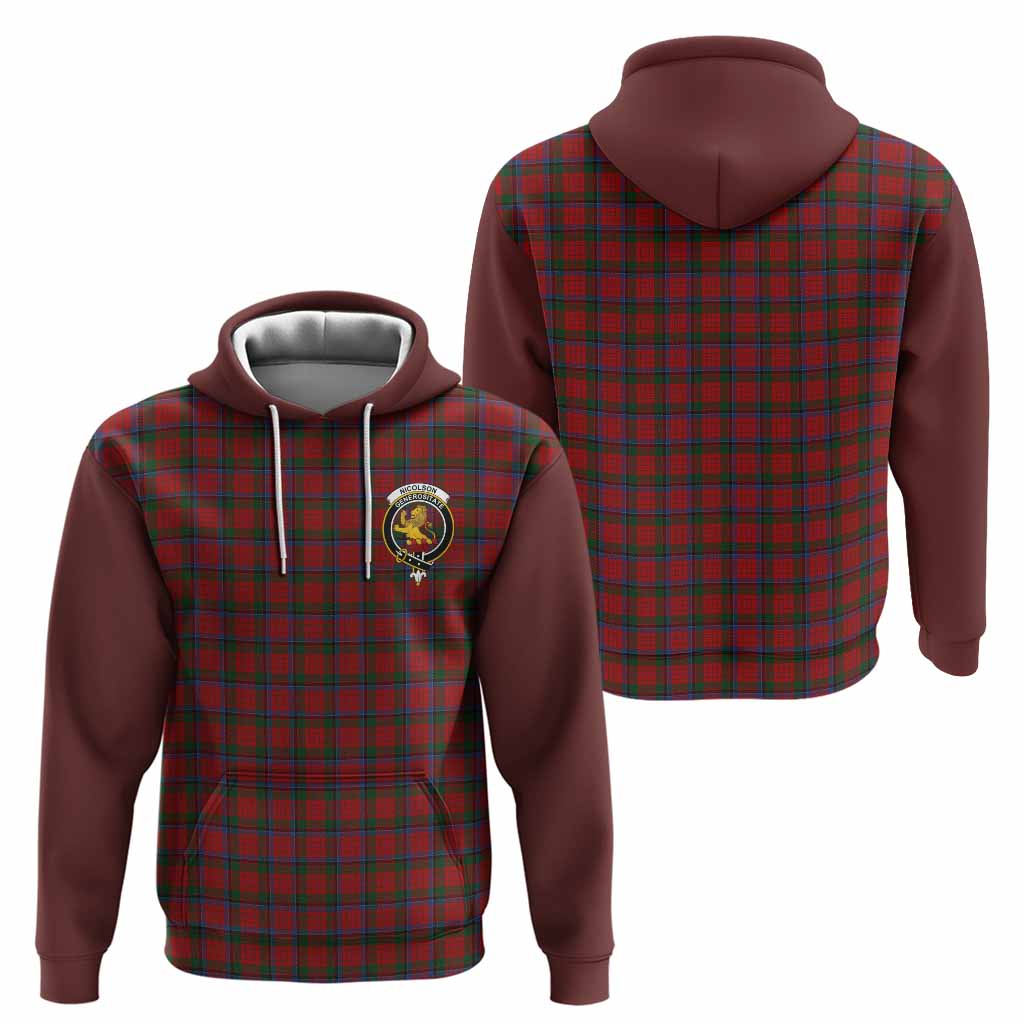 Nicolson Tartan Accent Hoodie with Family Crest
