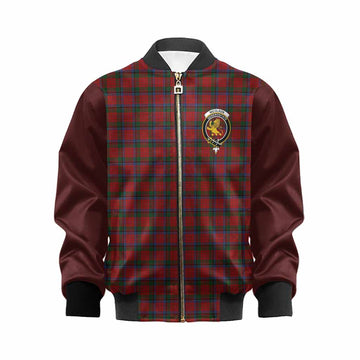 Nicolson Tartan Accent Kid Bomber Jacket with Family Crest