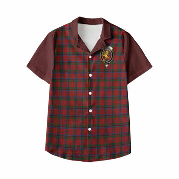 Nicolson Tartan Accent Kid Hawaiian Shirt with Family Crest