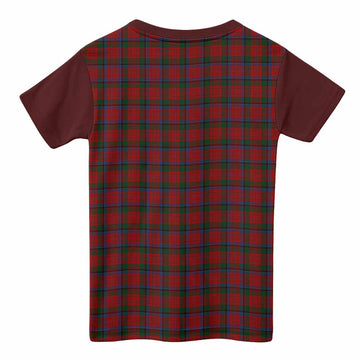 Nicolson Tartan Accent Kid T-shirt with Family Crest