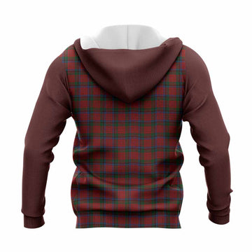 Nicolson Tartan Accent Knitted Hoodie with Family Crest