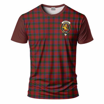 Nicolson Tartan Accent T-Shirt with Family Crest