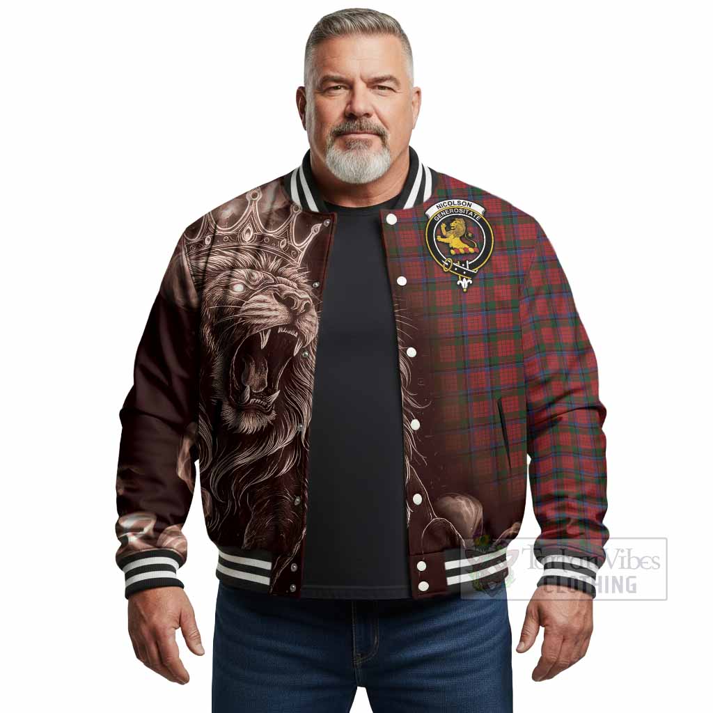 Nicolson Tartan Baseball Jacket Roaring Lion Heritage