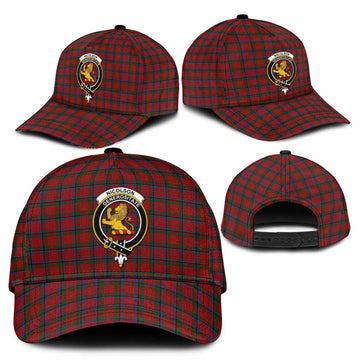 Nicolson Tartan Classic Cap with Family Crest