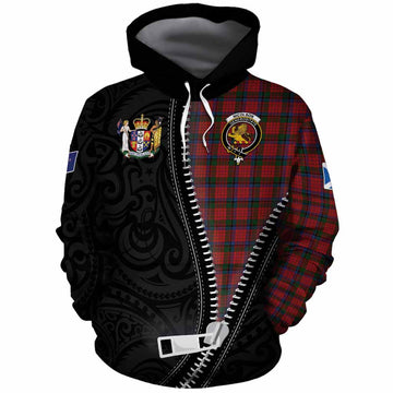 Nicolson Tartan Cotton Hoodie New Zealand Pattern Unique Zipper Stylized