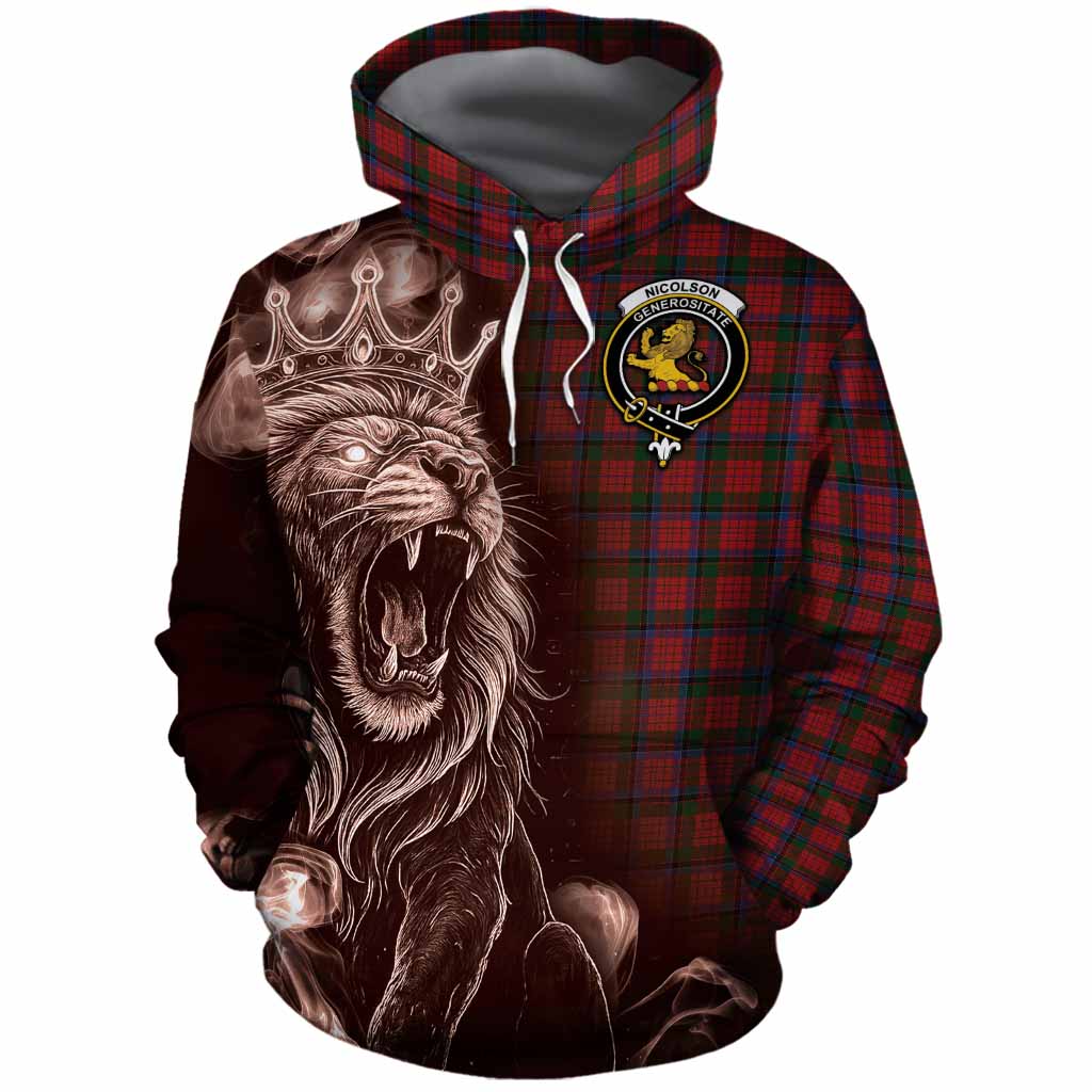 Nicolson Tartan Cotton Hoodie Roaring Lion Heritage