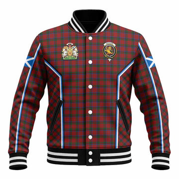 Nicolson Tartan Crest Baseball Jacket Scotland Coat of Arm Flag Style - Tartan Vibes Clothing
