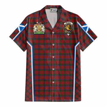 Nicolson Tartan Crest Cotton Hawaiian Shirt Scotland Coat of Arm Flag Style - Tartan Vibes Clothing